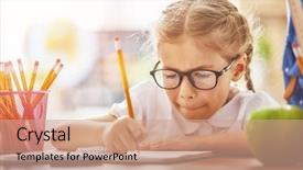  Presentation with back to school clothing - Audience pleasing slide deck consisting of primary industries - back to school happy cute backdrop and a  colored foreground