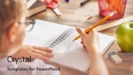  Presentation with back to school virtually - PPT theme having primary industries - back to school happy cute background and a  colored foreground