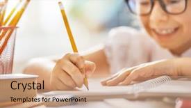  Presentation with back school - PPT layouts featuring primary industries - back to school happy cute background and a  colored foreground