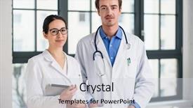  Presentation with medical records - Beautiful theme featuring primary prevention - portrait of two dedicated doctors backdrop and a lemonade colored foreground