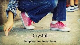  Presentation with girl design - Amazing presentation having primary school design - vintage photo of girl writing backdrop and a mint green colored foreground