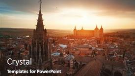  Presentation with saint - PPT layouts consisting of primate-cathedral-of-saint-mary background and a tawny brown colored foreground