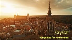  Presentation with saint - Theme enhanced with primate-cathedral-of-saint-mary background and a wine colored foreground