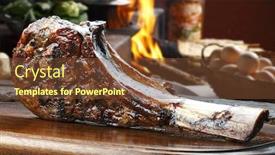  Presentation with prime ribs - Amazing slide set having prime ribs backdrop and a tawny brown colored foreground