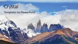  Presentation with primitive - Amazing PPT layouts having primitive harmony of the national park torres del paine three of the famous rocks surrounded by picturesque clouds backdrop and a light blue colored foreground