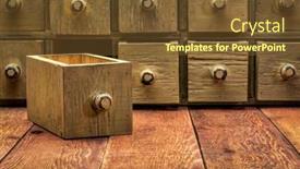  Presentation with primitive - Slide deck having primitive-wooden-apothecary-or-catalog background and a tawny brown colored foreground