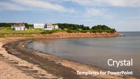  Presentation with pei - Slide deck enhanced with gabled - prince edward island coast near background and a violet colored foreground