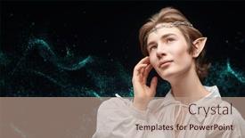  Presentation with studio lights - PPT layouts consisting of prince-of-elves background and a coral colored foreground