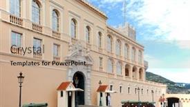  Presentation with prince by machiavelli - PPT theme with prince-s-palace-of-monaco background and a coral colored foreground