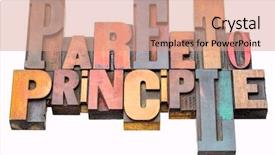  Presentation with work the word in your life - Theme having princeple - pareto principle - isolated word background and a coral colored foreground