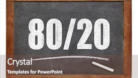  Presentation with blackboard english text welcome - Slide deck consisting of princeple - pareto principle or eighty-twenty rule background and a tawny brown colored foreground