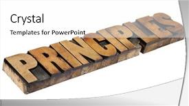  Presentation with vintage - Presentation theme consisting of princeple - principles - isolated word background and a white colored foreground