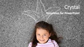  Presentation with asphalt - Beautiful slide deck featuring princess picture - cute little girl lying backdrop and a  colored foreground