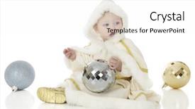  Presentation with white snow - Slides featuring princess playing with over-size background and a white colored foreground