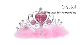  Presentation with princess - Presentation theme having princess tiara background and a white colored foreground
