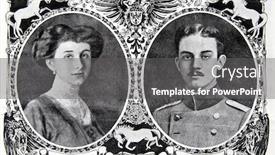  Presentation with princess - Beautiful theme featuring princess-victoria-louise-of-prussia backdrop and a gray colored foreground