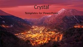  Presentation with principal - Cool new presentation design with principal - andorra la vella skyline backdrop and a red colored foreground