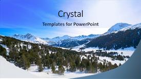  Presentation with ski - Slide set consisting of principal - grau roig ski resort background and a light blue colored foreground