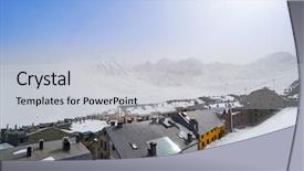  Presentation with ski - Audience pleasing presentation theme consisting of principal - pas de la casa ski backdrop and a lemonade colored foreground