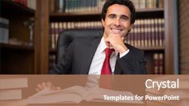  Presentation with principal - Amazing presentation theme having principal - portrait of a man backdrop and a coral colored foreground