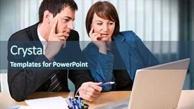  Presentation with principal - Slides having principal office - businessteam in a meeting background and a ocean colored foreground