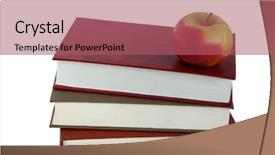  Presentation with principal - Colorful slide deck enhanced with principal students - books and an apple isolated backdrop and a violet colored foreground