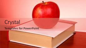  Presentation with principal - Amazing PPT theme having principal students - books and an apple backdrop and a coral colored foreground