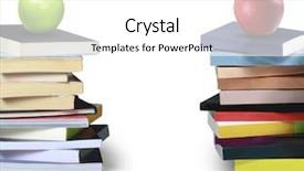  Presentation with apple - Presentation design having principal students - books and apple background and a white colored foreground