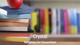  Presentation with principal - Amazing presentation design having principal students - books and apple backdrop and a coral colored foreground