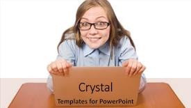  Presentation with principal - PPT theme consisting of principal students - office employee with laptop isolated background and a  colored foreground