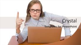  Presentation with principal - Presentation design having principal students - office employee with laptop isolated background and a  colored foreground