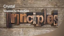  Presentation with vintage - Cool new slides with principles-single-word-set backdrop and a violet colored foreground
