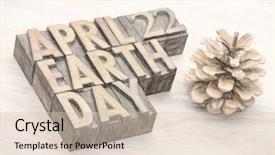  Presentation with digital printing - Presentation enhanced with environmental print - april 22 earth day background and a soft green colored foreground