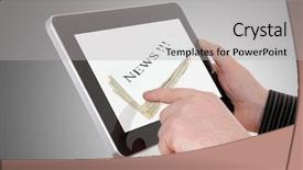  Presentation with current - Audience pleasing PPT layouts consisting of print advertising - current news on your pad backdrop and a light gray colored foreground