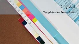  Presentation with sample - PPT layouts enhanced with print color paper sample book with different grammature background and a light blue colored foreground