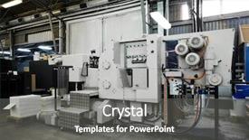  Presentation with equipment - Presentation theme consisting of print in a modern printing background and a gray colored foreground