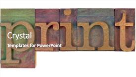  Presentation with color blocks - Beautiful PPT theme featuring print in vintage wooden letterpress backdrop and a tawny brown colored foreground