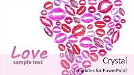  Presentation with 3d printing print concept metallic - PPT layouts consisting of print kisses shaped heart isolated background and a  colored foreground