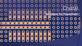 Presentation with electric circuit board - Presentation theme consisting of printed circuit board closeup - electronic component for radio equipment and digital microchip concept for development of electric circuits background and a ocean colored foreground