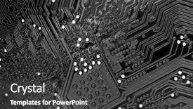  Presentation with printed circuit - Amazing theme having printed circuit board in black backdrop and a dark gray colored foreground