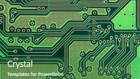  Presentation with printed circuit - Cool new PPT layouts with printed circuit board backdrop and a ocean colored foreground