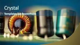  Presentation with printed circuit board - Presentation consisting of printed circuit board background and a ocean colored foreground