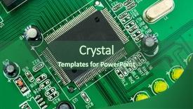 Presentation with printed boards - PPT layouts enhanced with resistor codes - printed circuit boards background and a ocean colored foreground