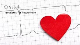  Presentation with ecg - Audience pleasing slide deck consisting of printed-ecg-with-heart backdrop and a white colored foreground