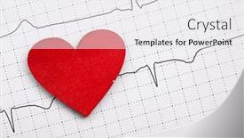  Presentation with ecg - Slide deck consisting of printed-ecg-with-heart background and a white colored foreground