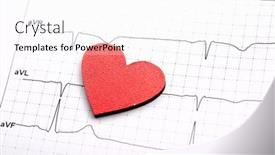  Presentation with ecg - Amazing PPT layouts having printed-ecg-with-heart backdrop and a white colored foreground