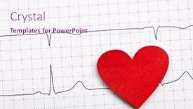  Presentation with ecg - Slide deck consisting of printed-ecg-with-heart background and a sky blue colored foreground