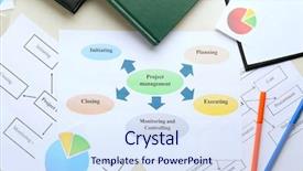  Presentation with project management - Amazing slide set having printed features of project management backdrop and a sky blue colored foreground