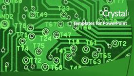  Presentation with printed circuit - Presentation theme with dual power - printed green circuit texture close background and a shamrock green colored foreground