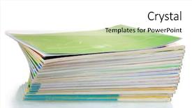  Presentation with magazines - PPT layouts featuring printed materials - stack of magazines isolated background and a white colored foreground